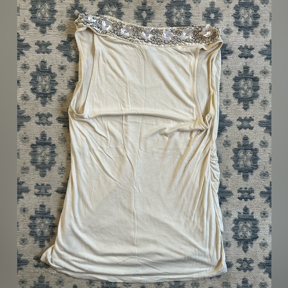 Leifnotes cream cowl neck top size s - Picture 3 of 6